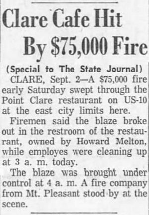 Point Clare Drive-In - Sept 1961 Fire (newer photo)
